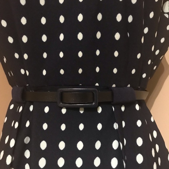 Connected Apparel Blue Polka Dot Dress - Picture 2 of 8